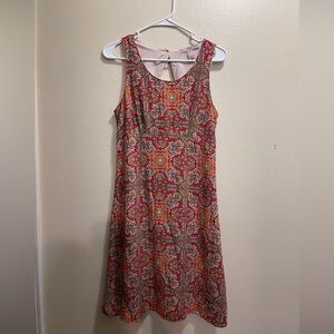 Forever 21 Dress Floral Paisley A-Line Sleeveless Open Back Boho fairycore